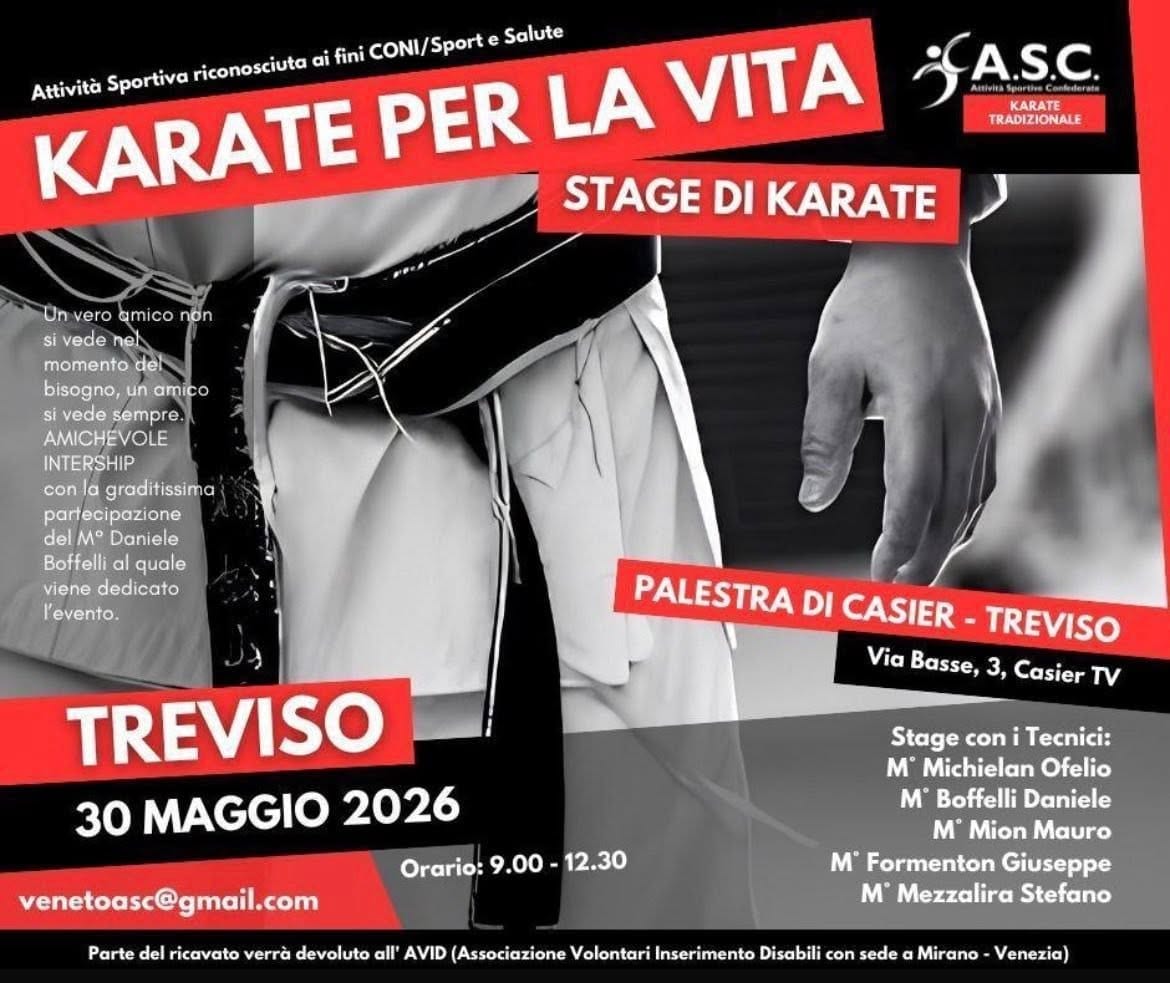 Karate per la Vita: lo Stage di Casier dedicato ai Maestri